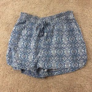 Blue flowy shorts